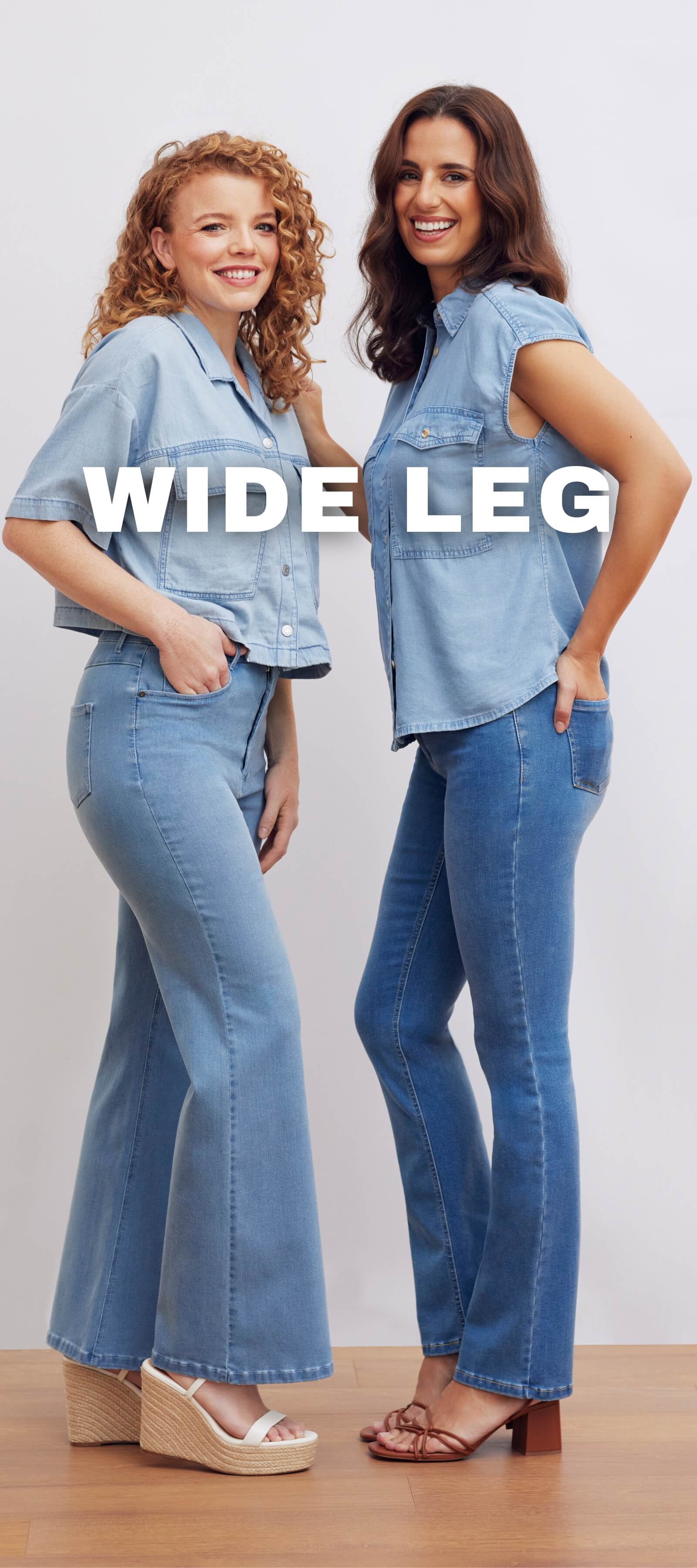 Wide leg wonderjeans, lässige Jeans für Damen mit weitem Schnitt