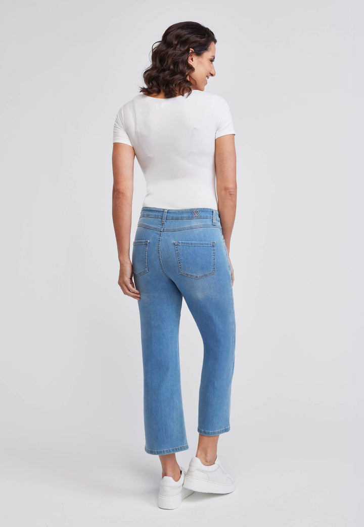 wonderjeans Relaxed Straight Ankle Blue Bleach
