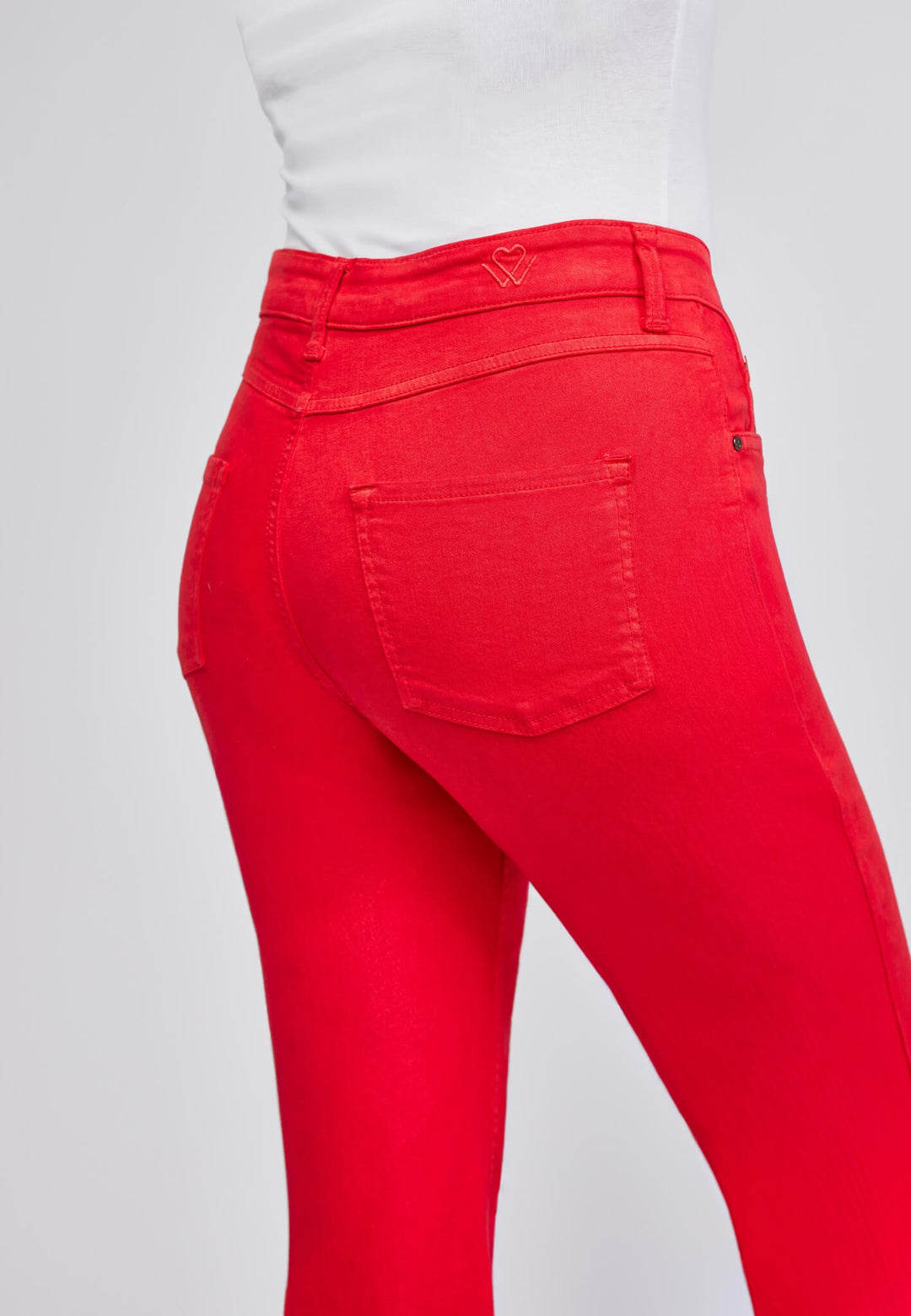 wonderjeans Relaxed Straight Ankle Fearless Red