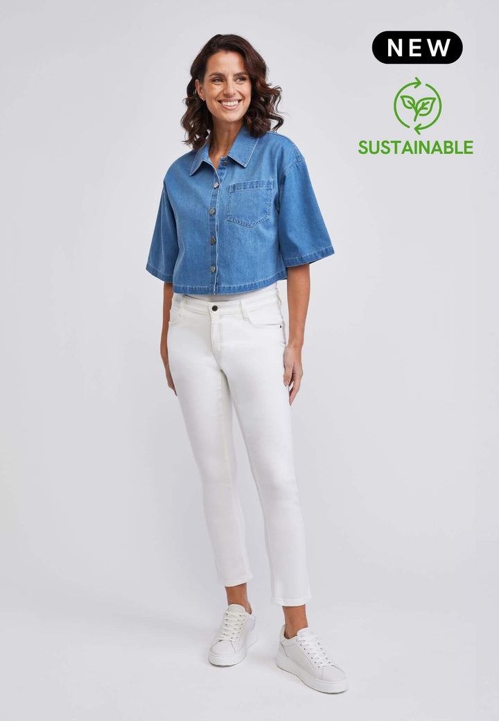 wonderjeans Ankle White