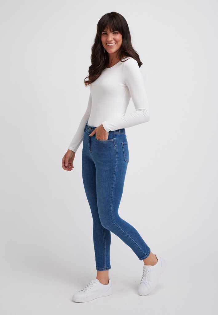 wonderjeans High-Waisted Authentic Blue Washed