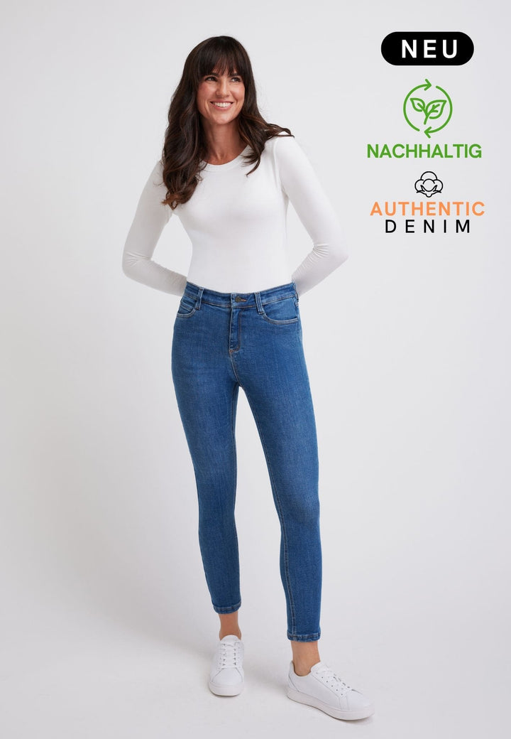 wonderjeans High-Waisted Authentic Blue Washed