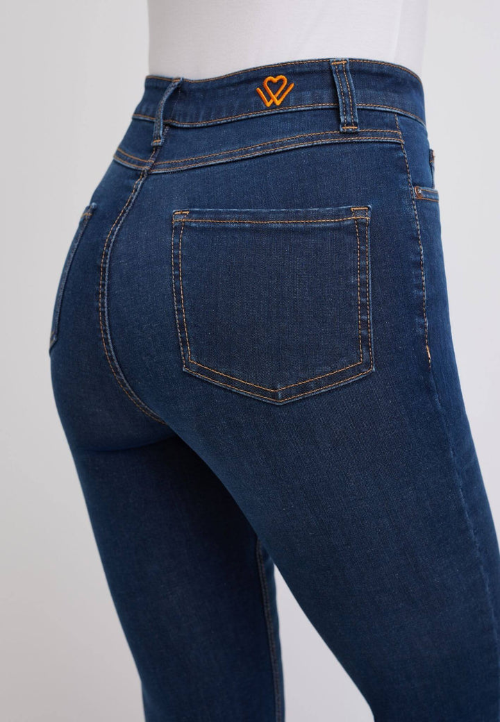 wonderjeans High-Waisted Bootcut Authentic Dark Blue