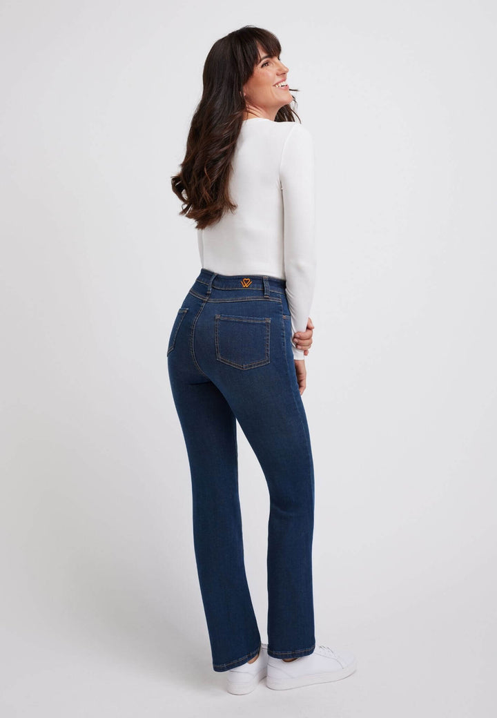 wonderjeans High-Waisted Bootcut Authentic Dark Blue