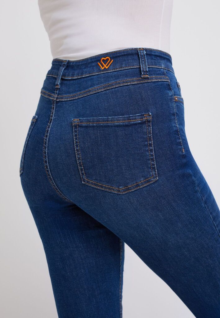 wonderjeans High-Waist Straight Authentic Denim Blue