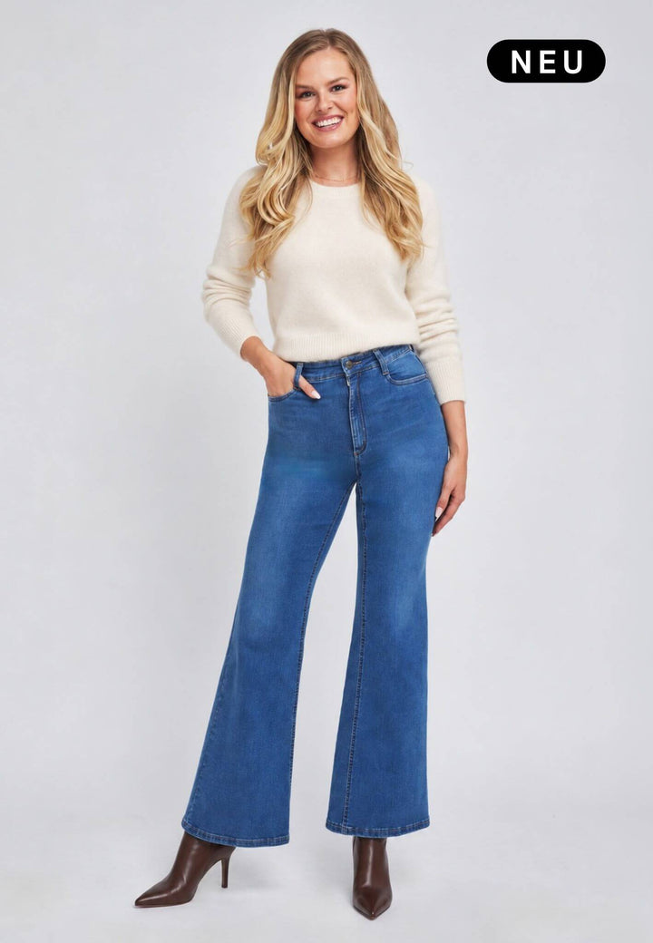 wonderjeans Flared Stone Blue Super Wash