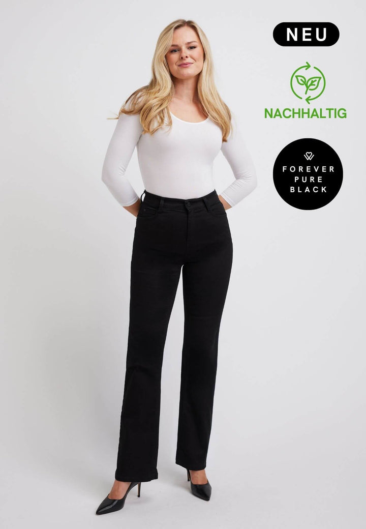 wonderjeans High-Waisted Bootcut Forever Pure Black