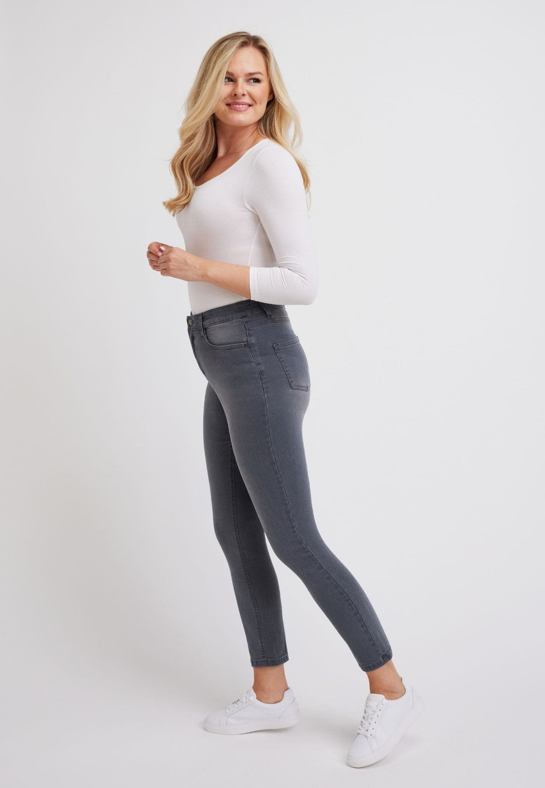wonderjeans High-Waist Gray Super Wash