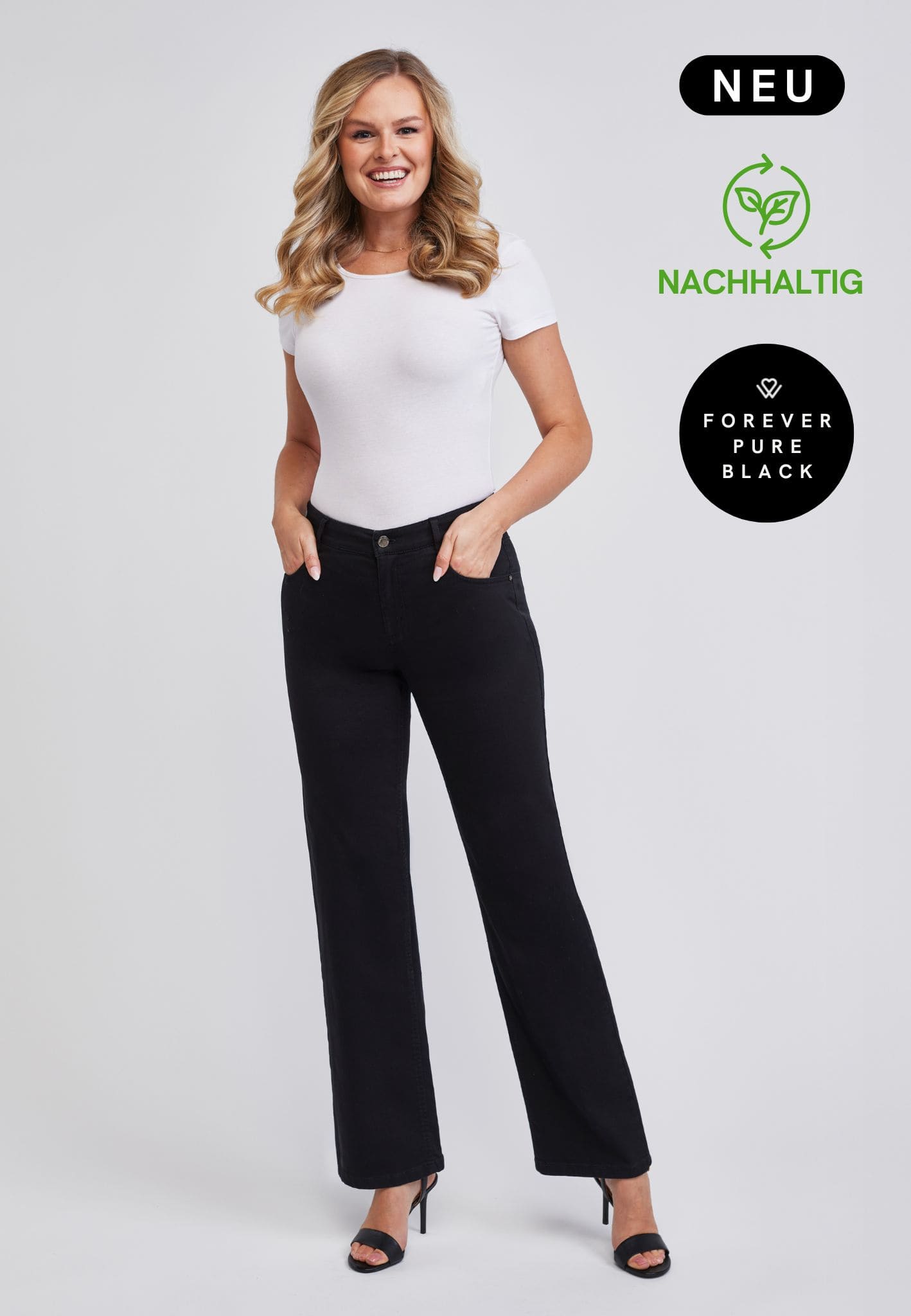 wonderjeans Relaxed Straight Black