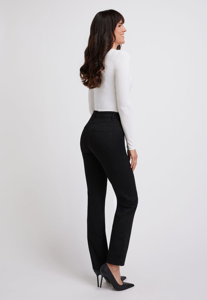 wonderjeans High-Waisted Straight Black Techno